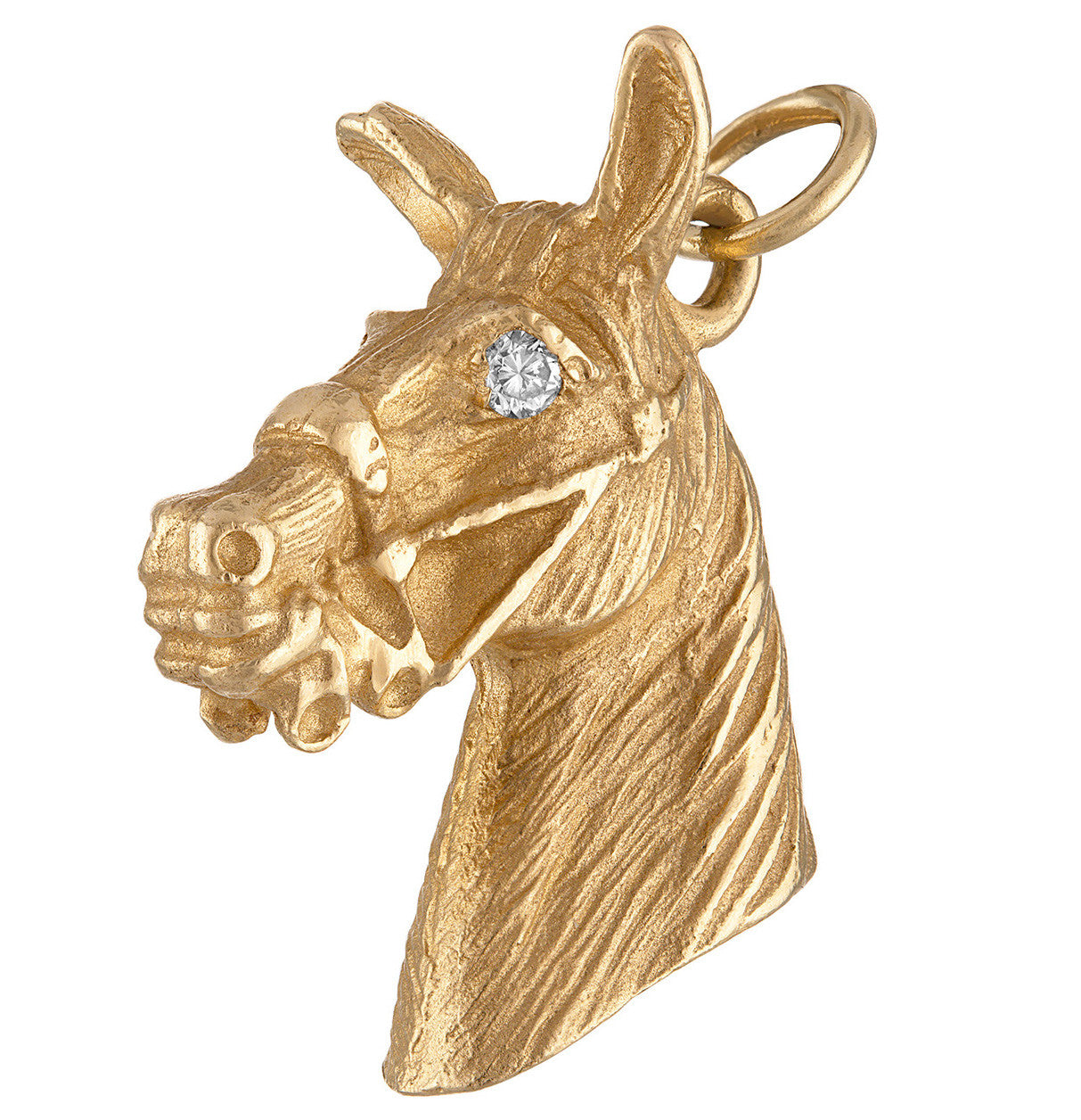 Vintage Diamond Horse 14k Gold Charm